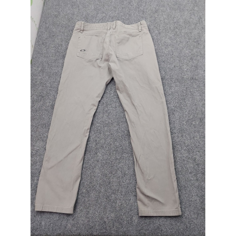 Oakley Chino Pants‎ Mens 36x32 Gray Straight Lightweight Casual Stretch Logo - Picture 2 of 12